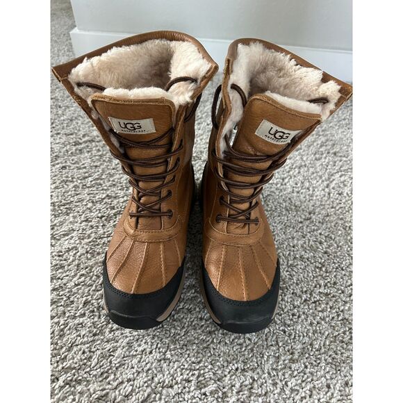 UGG Adirondack III Chestnut Waterproof Leather Snow Boots – Women’s Size 7.5 - Picture 1 of 7
